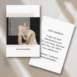 Modern Trendy Photo Business Card