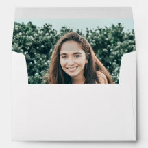 Modern Trendy Photo Lined Pre-Addressed Envelope