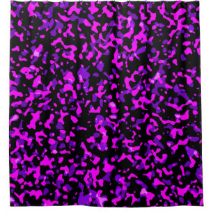 Modern Trendy Pink and Purple Camouflage Pattern Shower Curtain