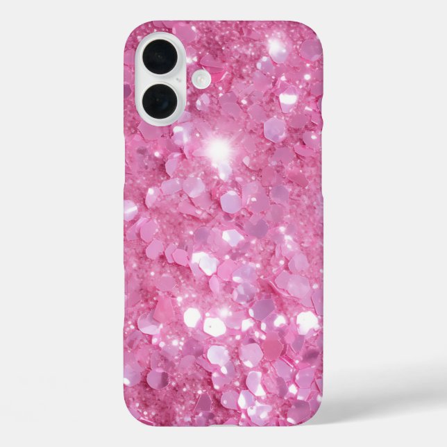 Modern Trendy Pink Glitter  Case-Mate iPhone Case (Back)