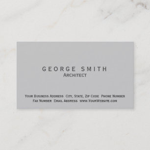 Modern Trendy Plain Architect Business Card