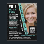 Modern Trendy Political Campaigner Advertising Flyer<br><div class="desc">Modern Trendy Political Campaigner Advertising Flyer by The Business Card Store.</div>