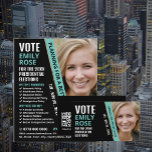 Modern Trendy Political Campaigner Advertising Flyer<br><div class="desc">Modern Trendy Political Campaigner Advertising Flyer by The Business Card Store.</div>