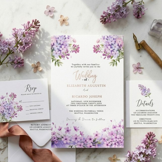 Modern Trendy Purple Lavender  Wedding (Creator Uploaded)