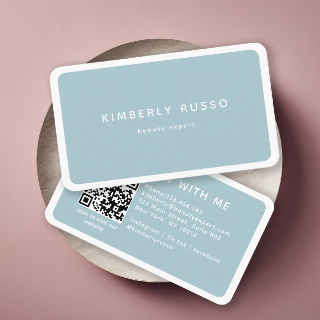 Modern, Trendy, QR Code, Salon Business Card (Creator Uploaded)