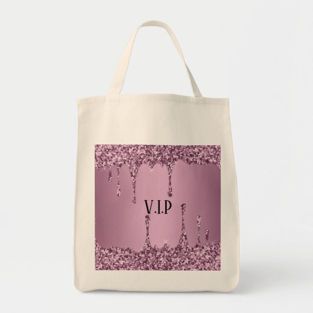 Modern Trendy Quinceanera Birthday Gift Party Tote Bag (Front)