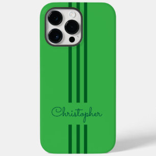 Modern Trendy Racing Stripes monogrammed  Case-Mate iPhone 14 Pro Max Case