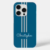 Modern Trendy Racing Stripes monogrammed 