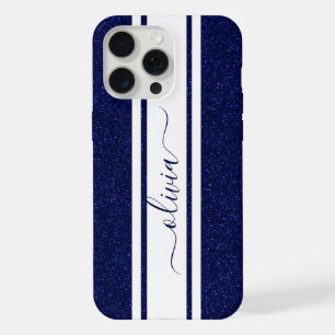 Modern Trendy Racing Stripes monogrammed  iPhone 15 Pro Max Case