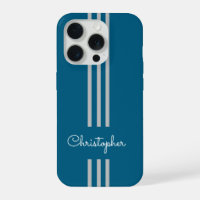 Modern Trendy Racing Stripes monogrammed