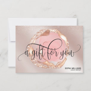 Modern Trendy Rose gold drip Certificate Gift Card