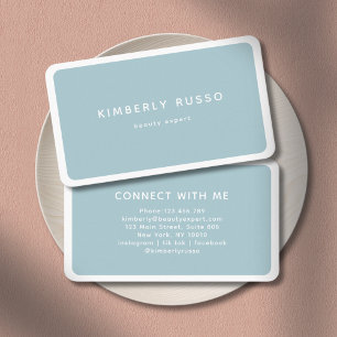 Modern Trendy Salon Blue Business Card