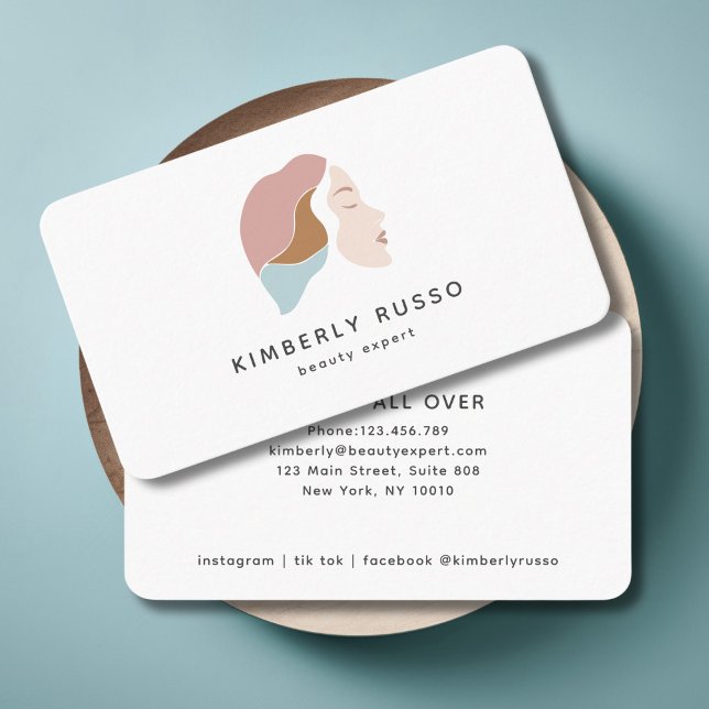Modern, Trendy, Salon, Women-Logo Business Card (Modern, Trendy, Salon, Women-Logo Business Card.)