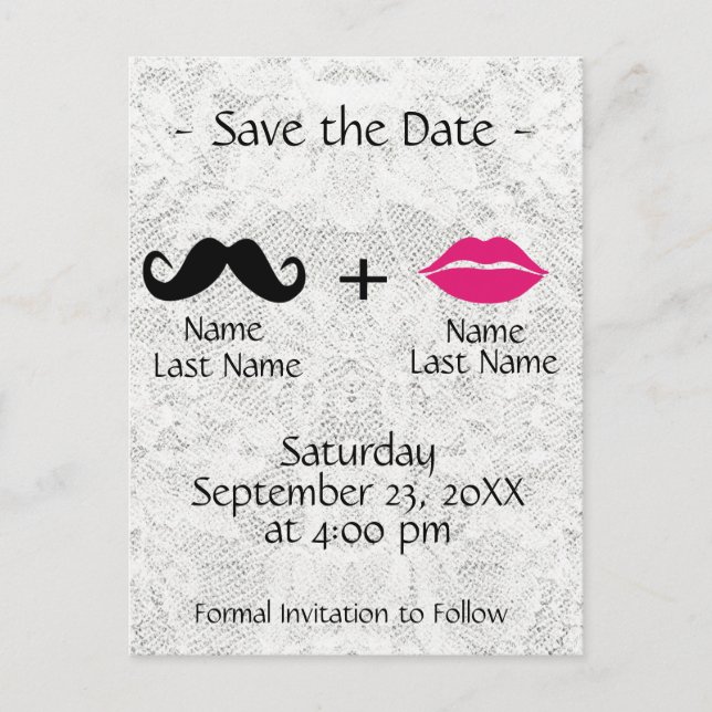 Modern Trendy Save the Date Announcement Postcard (Front)