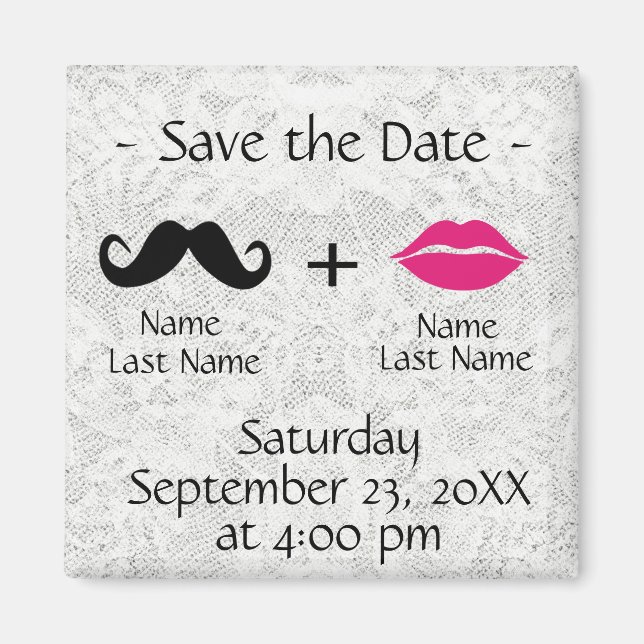 Modern Trendy Save the Date Magnet (Front)
