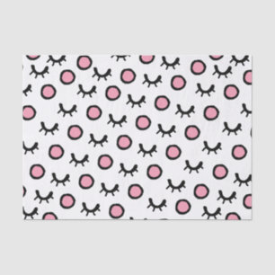 Modern Trendy Scandinavian Closed Eyes Dot Pattern Tissue Paper