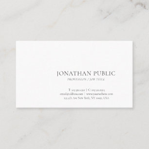 Modern Trendy Simple Design Elegant Template Business Card