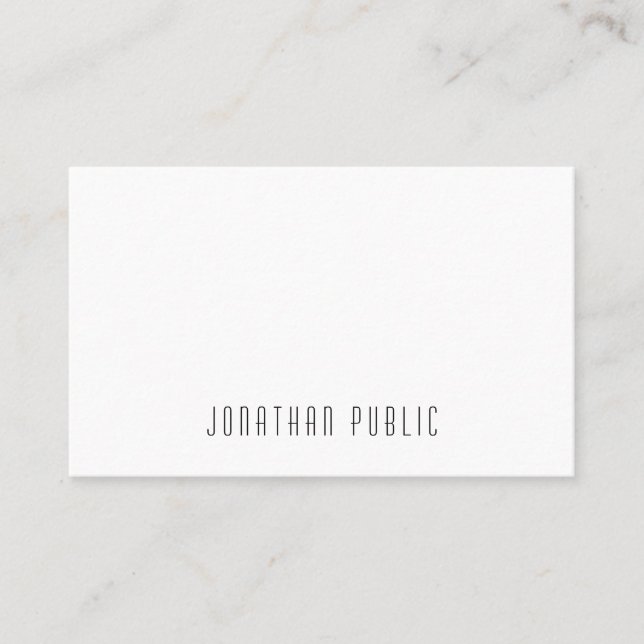 Modern Trendy Simple Design Professional Elegant Business Card (Front)