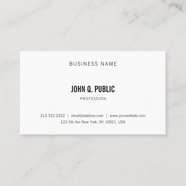 Modern Trendy Simple Elegant Professional Design Business Card (Front)