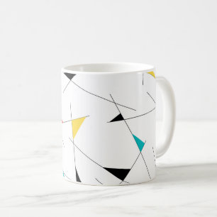 Modern, trendy, simple, fun geometric graphic coffee mug
