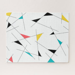 Modern, trendy, simple, fun geometric graphic jigsaw puzzle