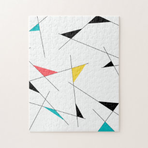 Modern, trendy, simple, fun geometric graphic jigsaw puzzle
