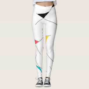 Modern, trendy, simple, fun geometric graphic leggings