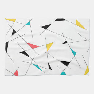 Modern, trendy, simple, fun geometric graphic tea towel