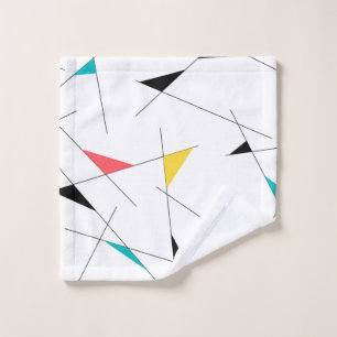 Modern, trendy, simple, fun geometric graphic wash cloth