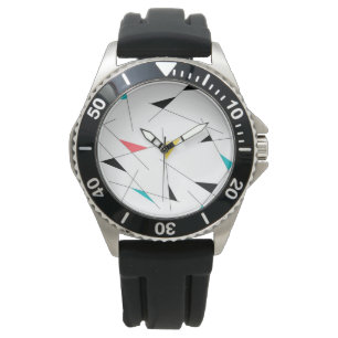 Modern, trendy, simple, fun geometric graphic watch