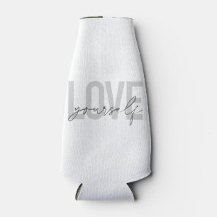 Modern, trendy, simple, urban design Love Yourself Bottle Cooler
