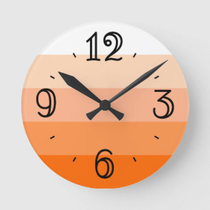 Modern Trendy Stripes Round Clock