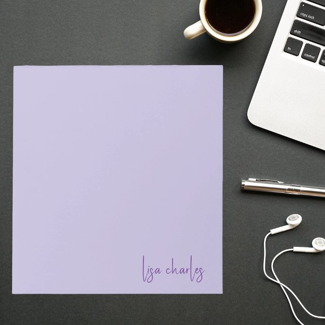 Modern Trendy Stylish Pastel Purple Cute Notepad (Creator Uploaded)