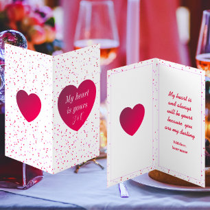 Modern Trendy Stylish Red Heart Valentines Day