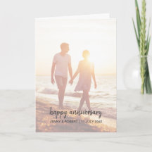 Modern Trendy Stylish Script Photo Anniversary