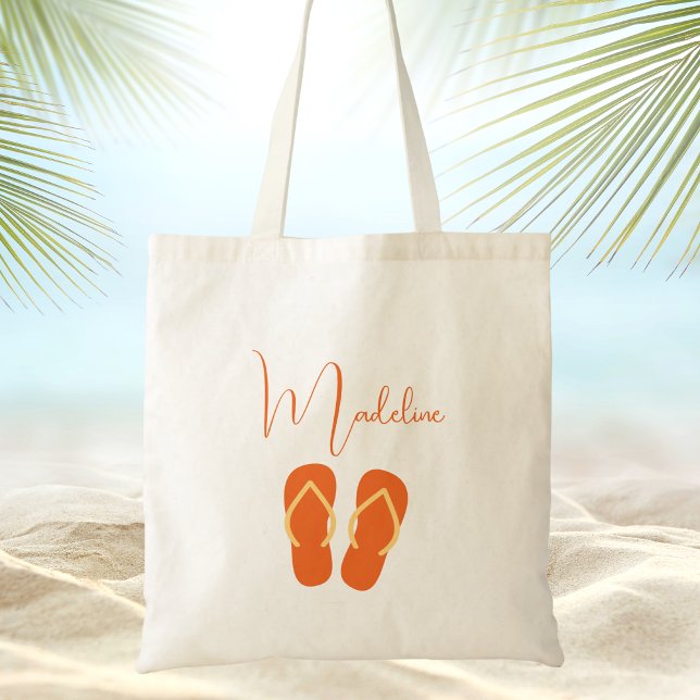 Modern Trendy Summer Script Name Tote Bag (Creator Uploaded)