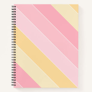 Modern Trendy Template Elegant Stripes Pastel Notebook