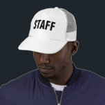 Modern Trendy Template Security For Women & Men Trucker Hat<br><div class="desc">Elegant Modern Template Create Your Own Upload Image Logo Photo White Trucker Security Hat For Men & Women.</div>