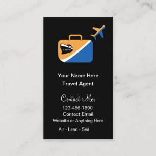 Modern Trendy Travel Agent Expert Business Card