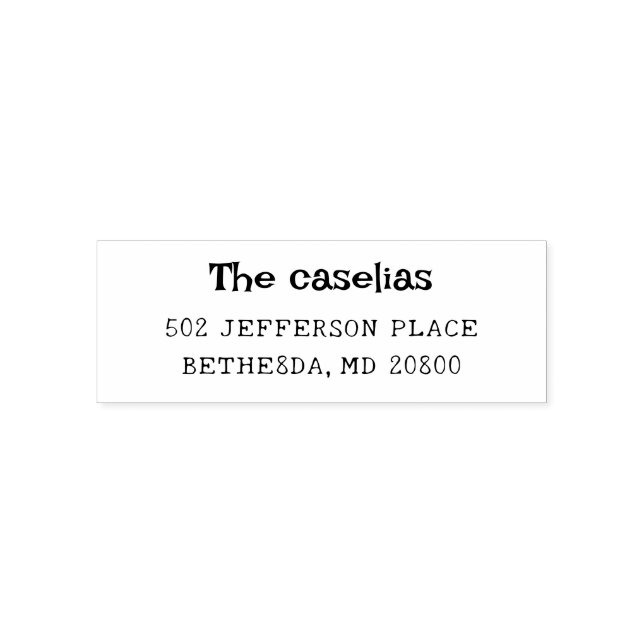 Modern Trendy Wedding Home Invitations Wood Handle Self-inking Stamp (Design)