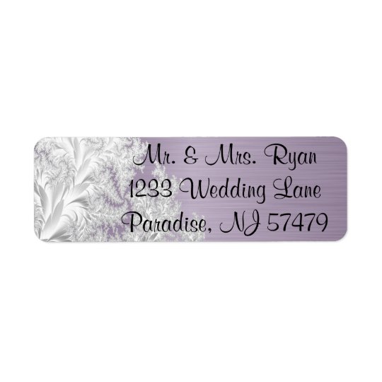 Modern Trendy Wedding in a Amethyst Purple Return Address Label