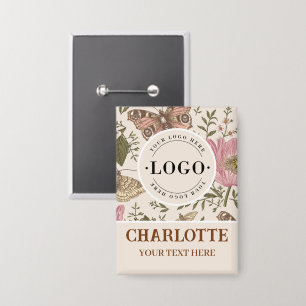 Modern Trendy Wildflower Botanical Floral Monogram