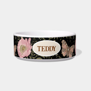 Modern Trendy Wildflower Botanical Floral Monogram Bowl