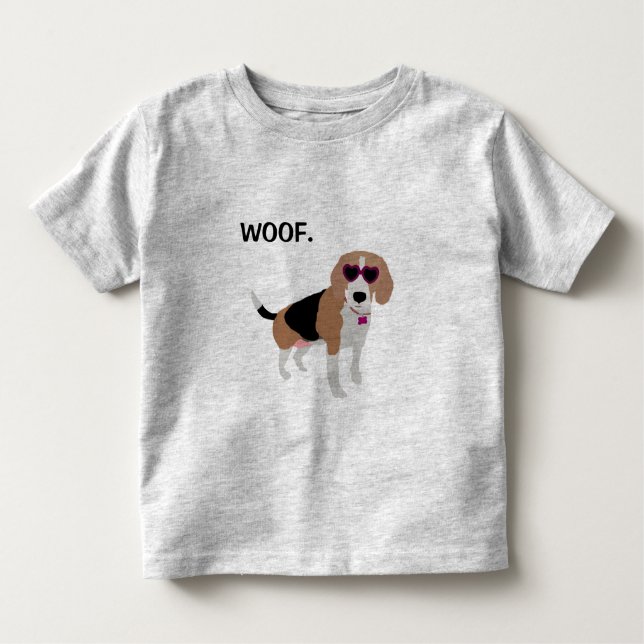 Modern tri-colour beagle dog toddler T-Shirt (Front)