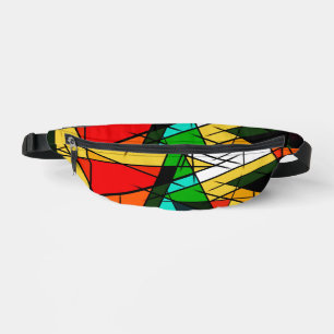 Modern Triangle Colorful Geometric Bum Bags