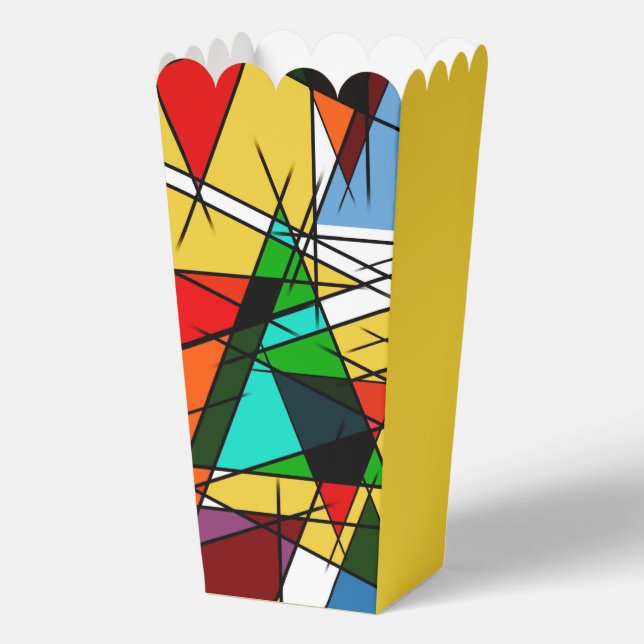 Modern Triangle Colorful Geometric  Favour Box (Front)