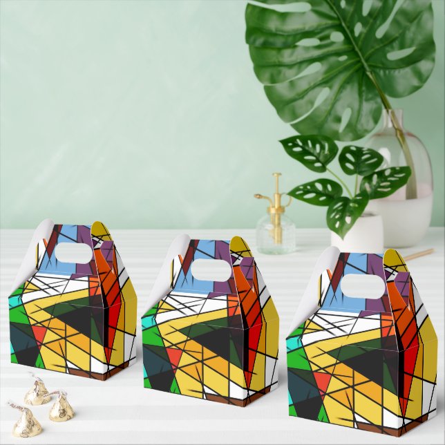 Modern Triangle Colorful Geometric  Favour Box (Multiple)