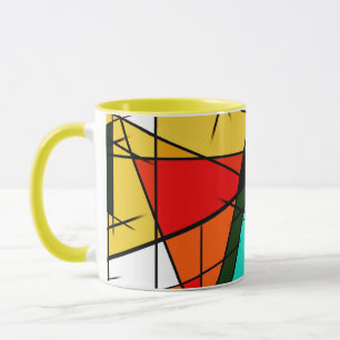 Modern Triangle Colorful Geometric  Mug