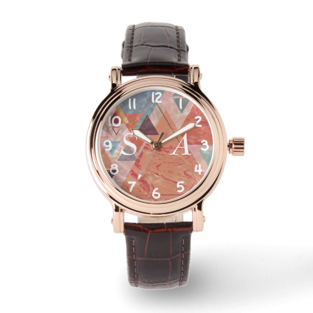 Modern triangle design – artistic geometry  watch (Front)