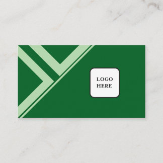 Modern Triangle Design Dark Green Business Card